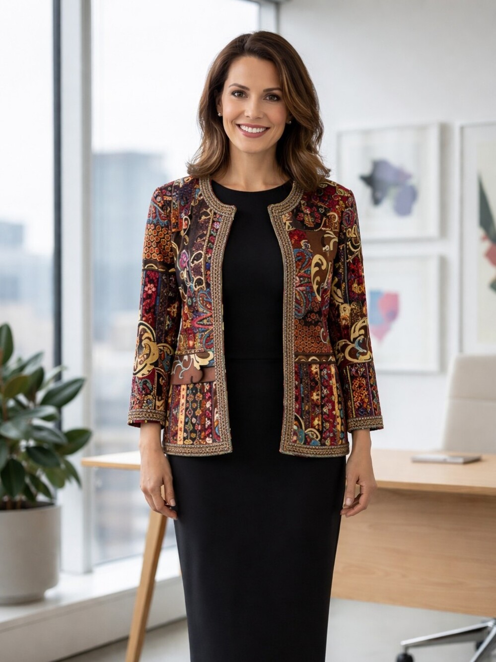- Joan Rivers Y2K Vintage Colorful Jacket